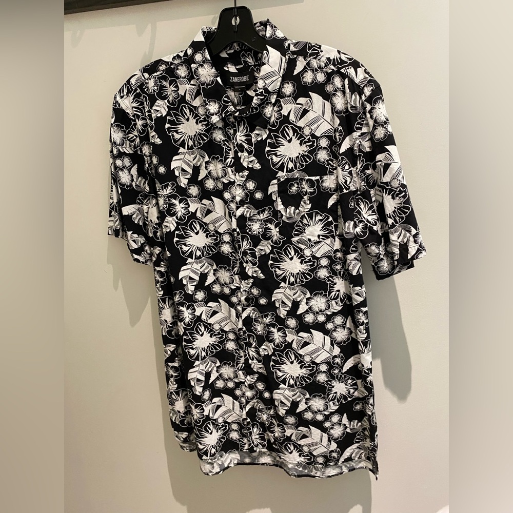 Zanerobe Black and White Floral Men's Shirt